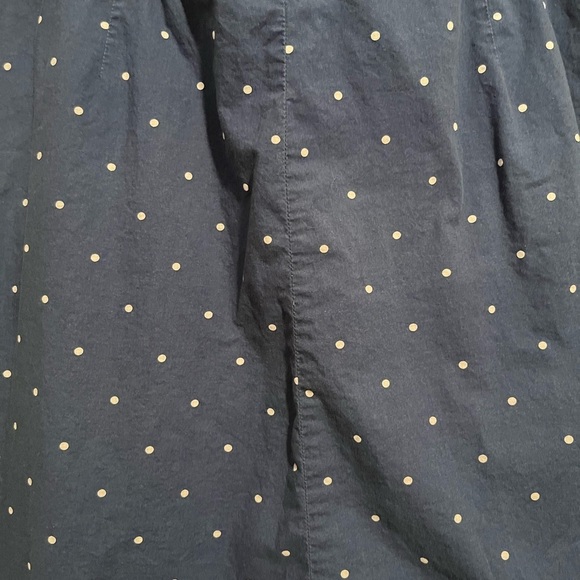 Lands End Blue and White Polka Dot Button-Front Midi Skirt - Picture 10 of 12